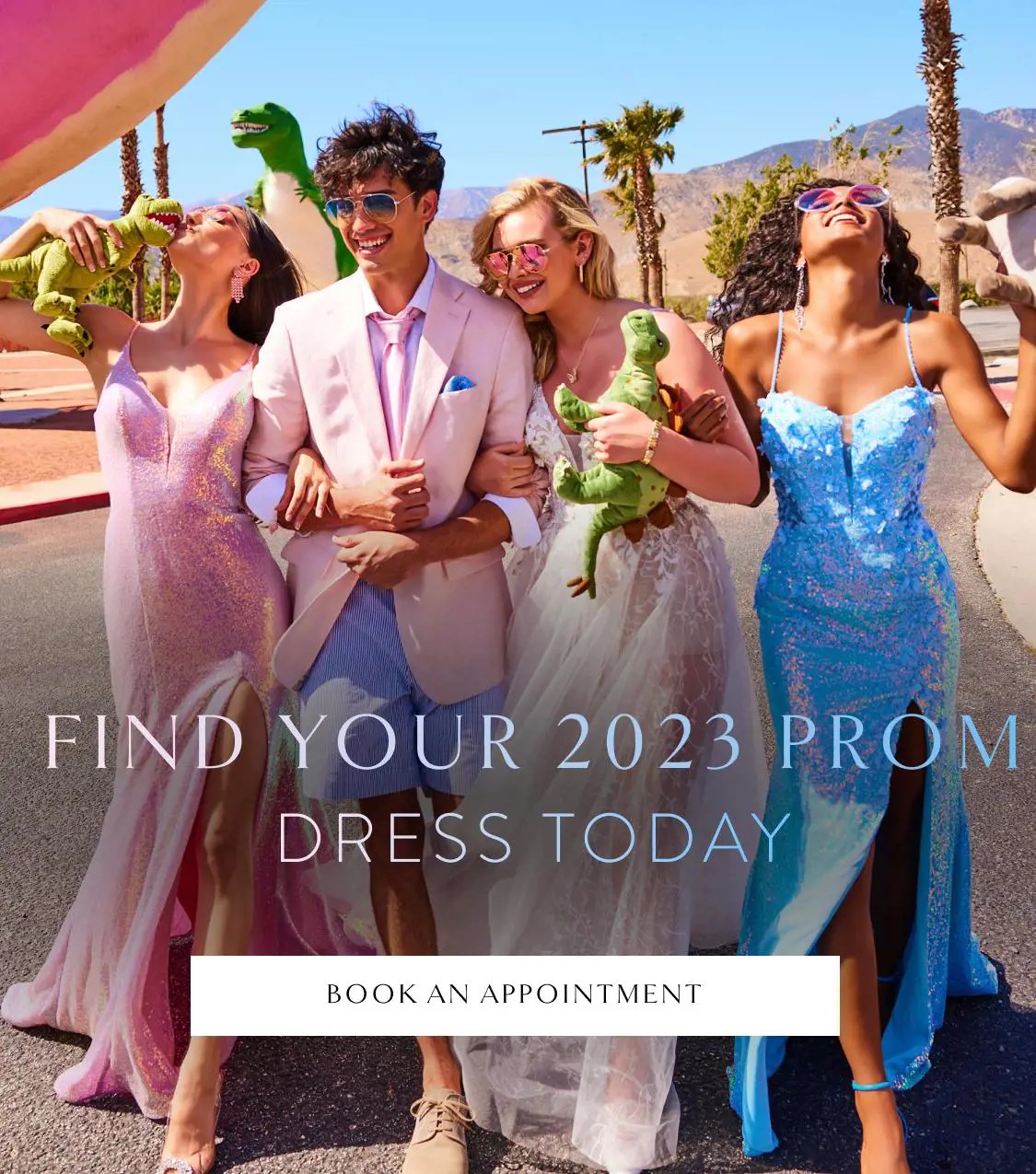 Prom dresses at Debi's Bridal located in San Antonio, TX